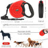 Idepet Heavy Duty Retractable Dog Leash, 26ft Leash for Small and Medium Dogs, Anti-Chewing Steel Chain Design