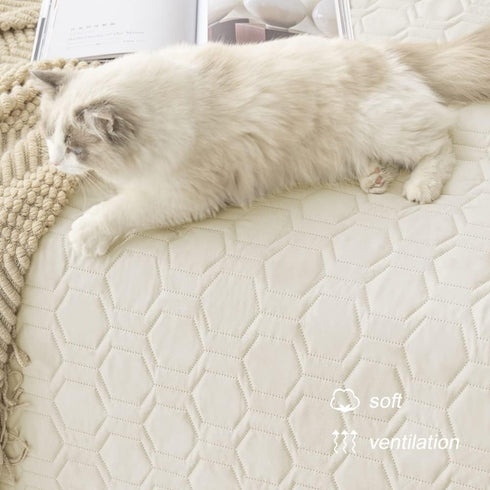 Waterproof Anti-Slip Dog Bed Cover and Pet Blanket, Sofa Pet Bed Mat, Incontinence Mattress Protectors for Most Pets,