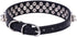 Dogs Kingdom Soft Leather Mushrooms Rivet and Spikes Studded Adjustable Buckle Pet Dog Collar for Small Medium Large