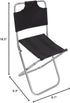 Fdit Mini Folding Chair, Portable Folding Camping Chair Folding Lawn Chair Breathable Fabric Small Backrest Fishing