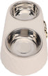 Stainless Steel Dog Bowls with Non Skid Silicone Mat - Pet Food and Water Feeder Bowls (Beige)