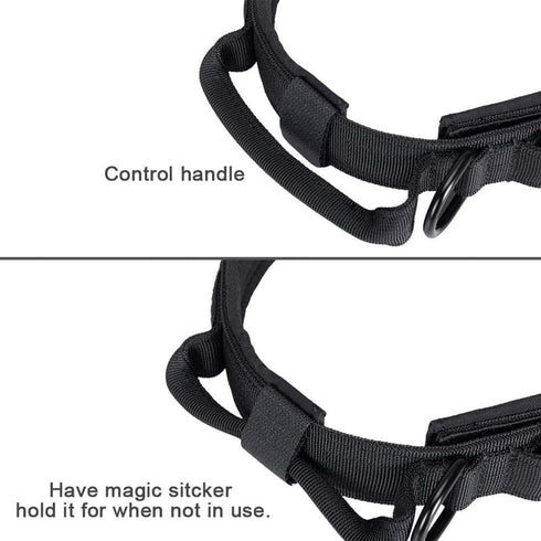Xqpetlihai Adjustable Tactical Dog Collar, Military Nylon Dog Collar with Control Handle and Heavy Duty Metal Buckle