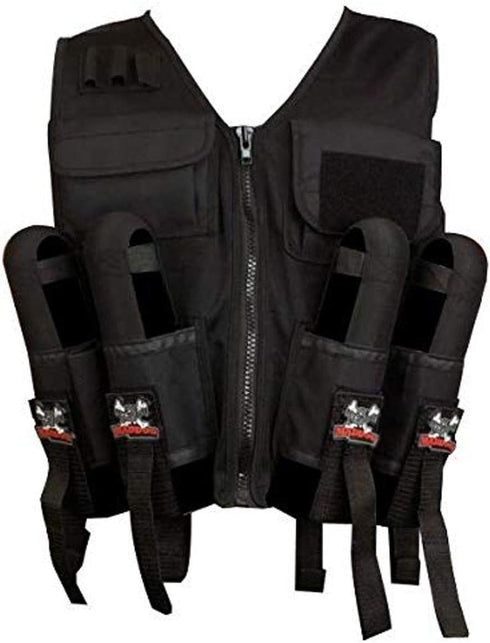 Maddog Lightweight Tactical Paintball Vest Holds Up to 4 Paintball Pods & 90ci Tank