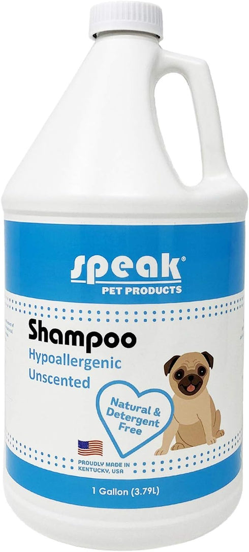 Natural Dog Shampoo - Hypoallergenic Unscented, 1 Gallon