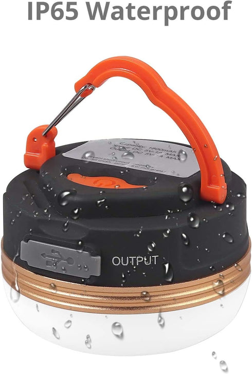 LED Camping Lantern, Rechargeable Portable Tent Light, 300LM, 3 Light Modes, Electric Lantern for Camping, Hiking