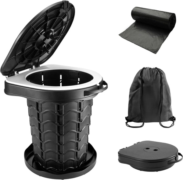 imodomio Retractable Portable Toilet Camping Toilet - Adjustable Height Camp Toilet Portable