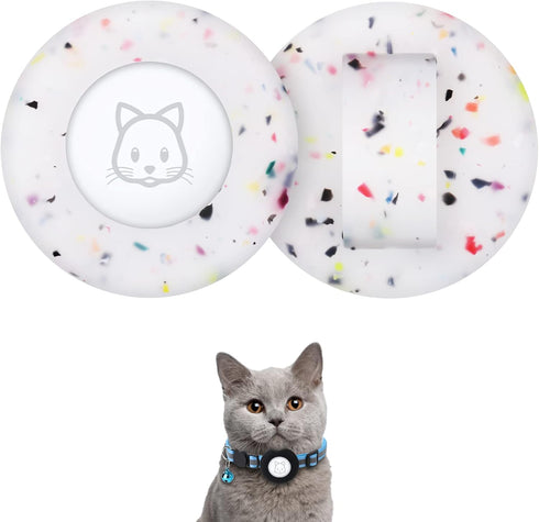 2022 Airtag Cat Collar Holder - Small Waterproof Case Cover Compatible with Apple Airtag GPS Tracker, 2Pack for Cat Dog