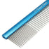 Greyhound Comb for Dogs & Cats, Oval Handle, Metal Comb with Stainless Steel Pins, Detangling Grooming Tool