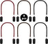 SATINIOR 6 Pieces Adjustable Hat Strap Clips with Windproof Clips (Purple, Black, Brown)