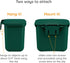 7-14 Small Hanging Wastebasket for Dog Poop in Green (Holds Bags)