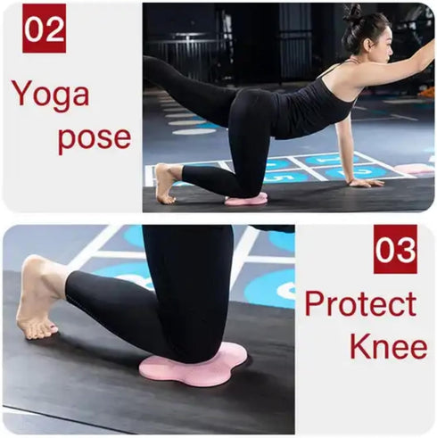 Yoga Knee Guards (Set of 2) - Accessories for Fitness, Travel, Meditation, Kneeling, Balance, Pilates
