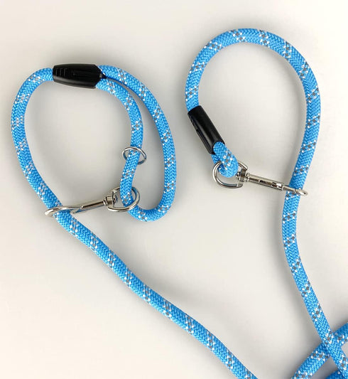 Codepets Long Rope Dog Leash for Training, 12FT 20FT 30FT 50FT, Reflective Threads for Large Medium Small Dogs (Blue,