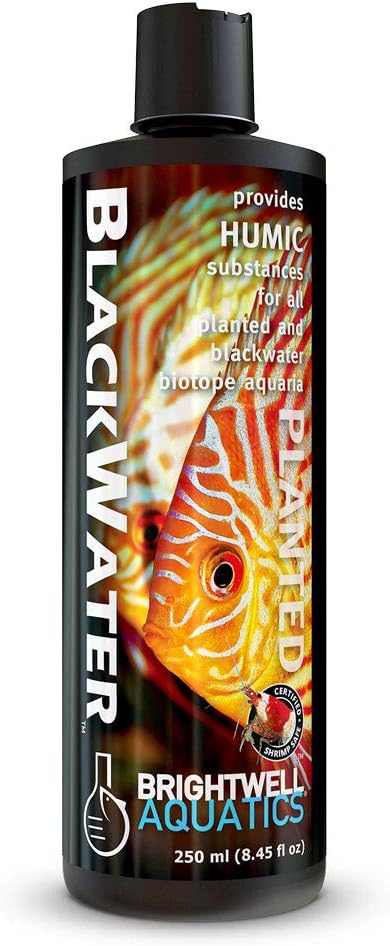 Brightwell Aquatics Blackwater Water Conditioner, Humic Substances for Planted and Blackwater Aquariums, 250-ml