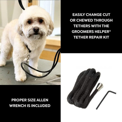 Trimming Groomers Helper Tether Repair Kit - Pet Grooming, Bathing & Tools (Black)