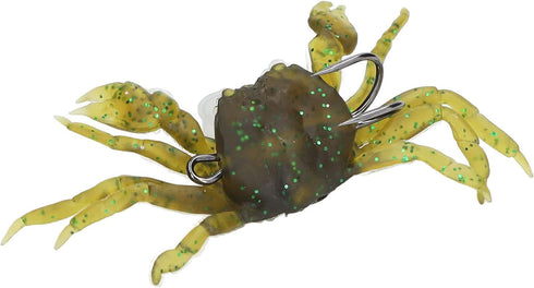 Boxwizard 8Pcs 13cm /33.5g Artificial Crab Baits, Simulation Crab Soft Lure Fishing Bait with Hooks for Freshwater