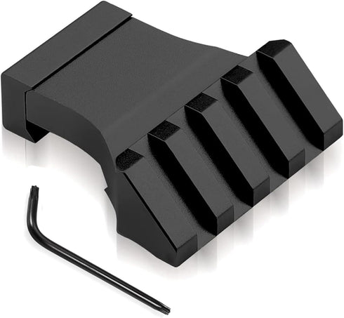 Picatinny Offset Rail Mounts, 45 Degree Low Profile Aluminum Rail for Flashlight Laser Sights