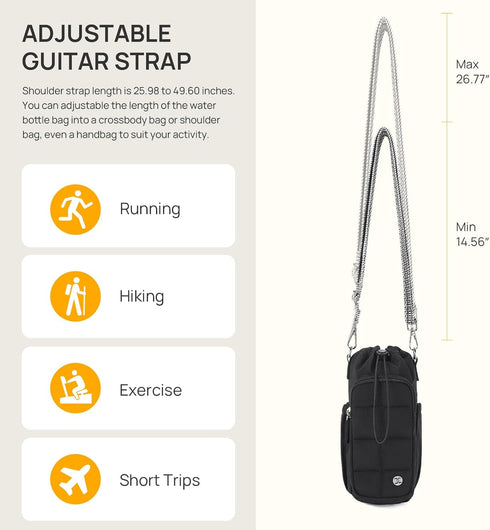 Telena Water Bottle Holder with Strap RFID Crossbody Bags for Women for Walking, Hiking, Cycling