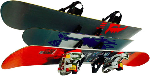 StoreYourBoard Snowboard Multi Wall Rack, Horizontal Mount, Holds 3 Boards