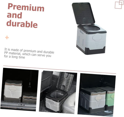 TOPPERFUN Portable Folding Toilet Compact Emergency Potty for Car Camping and Travel Lightweight for Outdoor Use