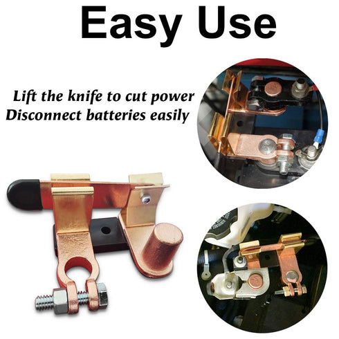 12V 24V Top Post Knife Blade Master Switch Battery Disconnect Cut Off Shut Off for Auto Car RV-Marine Boat Truck