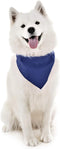 Mechaly Dog Plain Bandanas, 2 Pack Scarf Triangle Bibs for Small, Medium Dogs