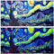 48X24IN Blacklight Vincent Van Gogh Aquarium Background, UV Fish Tank Background Art with 10 EVA Tape