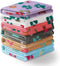 1 Pack 6 Blankets, Soft Fluffy Fleece Pet Blanket, Cute Print Design for Dog Puppy Kitten, Small (23"x16")