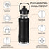 2-in-1 5 4 Sports Water Bottle with Camping Lantern, Detachable LED Lights with Brightness Modes & SOS, Insulated Water