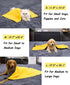 Super Absorbent Microfiber Dog Bath Towel for Small Dogs & Cats, Yellow & Grey 11.8" x 23.6"