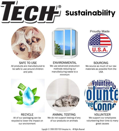 TECH Pet Stain & Odor Remover for Carpets - Eliminate Urine, Feces, Vomit, Drool and Other Pet Stains Instantly (24 oz)