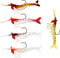 SUPVOX 5pcs Soft Luminous Shrimp Lures PVC Artificial Fishing Baits with Multi-Joint