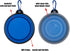 Collapsible Dog Bowl, 2 Pack Portable Pet Travel Bowls with Lids for Dogs, Cats, Small Animals, Blue+Red