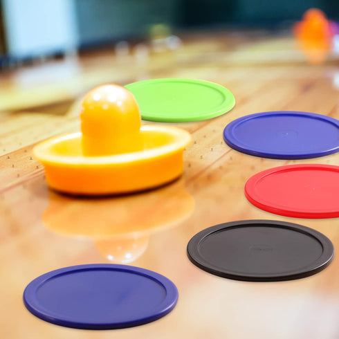 Gejoy 8 Pcs 2.5 Inch Air Hockey Pucks - Multicolor Round Pucks for Air Hockey Game Tables, 7 Grams
