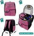 PetAmi Dog Travel Backpack, Airline Approved, Pink - Dog Mom Gift with Food Container & Collapsible Bowls