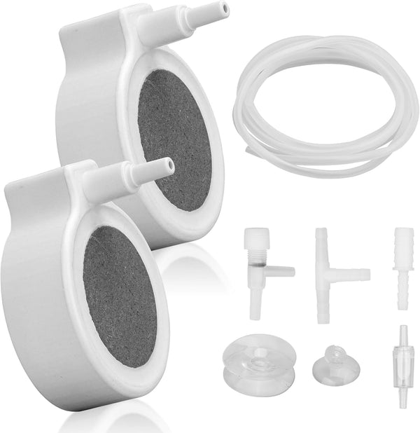 2 Pack Fish Tank Bubbler Air Stone, 2 Inch Ultra Silent Stones for Aquariums, Ideal for 2 to 30 Gallon Fish Tank
