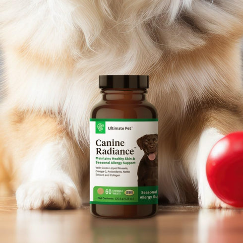 ULTIMATE PET NUTRITION Canine Radiance Skin Allergy Support Supplement for Dogs, 60 Chewable Tablets