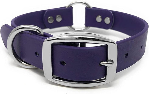 Regal Dog Products Small Purple Dog Collar with Heavy Duty Double Buckle & D Ring, Adjustable Biothane Chew Resistant
