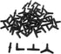 Aquarium Air Valve Connector, 48PCS 4 Type Black Plastic Splitters for Fish Tank 3/16 Air Line Air Pump