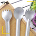 TiTo Titanium Long Handle Spork and Spoon – Eco-Friendly Ultralight Portable Flatware for Camping, Hiking, Travel