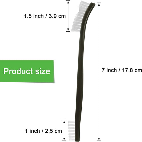 20 Packs 7 Inch Boao Double-Ended Gun Cleaning Brushes Nylon All Purpose Cleaning Brush with Plastic Handle (White)