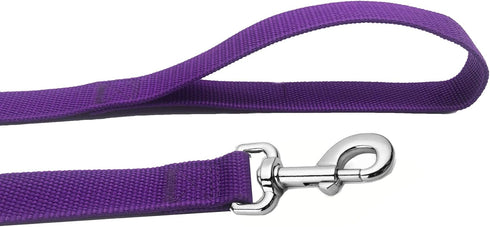 Strong Nylon Dog Leash for Medium Large Dogs, 4FT/5FT/6FT Options (6FT, Purple)