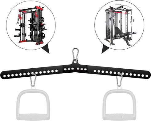 32" Gym(8mm) D Handle Cable Crossover Double Pulley System Workout Rope Exercise Machine Accessories Spreader Lat Pull