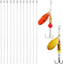Apojgitn 100PCS Fishing Wire Spinner, Stainless Steel Lure Making Supplies Kit for Hanging Fishing Spinners Rigs