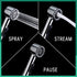 3 Mode High Pressure Dog Shower Attachment, Handheld Sprayer with ON/OFF Switch, 100 Inches Stainless Steel Hose
