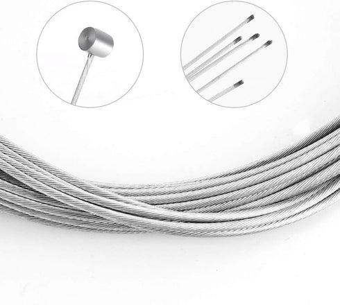 Hapleby 10PCS Premium Bike Brake Cable - Professional Bicycle Brake Line for Mountain, Includes End Caps and Ferrule