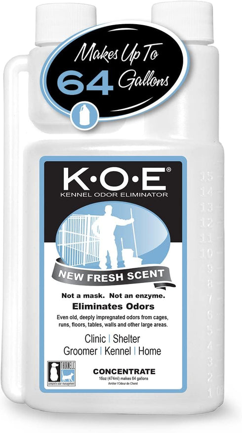Thornell K.O.E. Odor Eliminator Concentrate – Pet Odor Eliminator for Home & Kennel, Fresh Scent, 16 oz