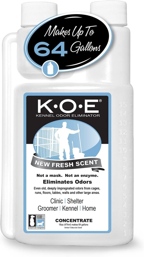 Thornell K.O.E. Odor Eliminator Concentrate – Pet Odor Eliminator for Home & Kennel, Fresh Scent, 16 oz