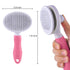 Dog Brush with Release Button - Self-Cleaning Slicker Brush for Grooming, Shedding, Massaging, Pink