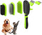 Pet Grooming Brush, 5 in 1 Double Sided Detachable Brush for Shedding Long & Short Haired Dogs, Reduces 95% Shedding