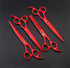 Purple Dragon 7.0 inch Professional Pet Grooming Scissors Kit, 4PCS, Japan Premium Steel, Straight & Curved & Thinning